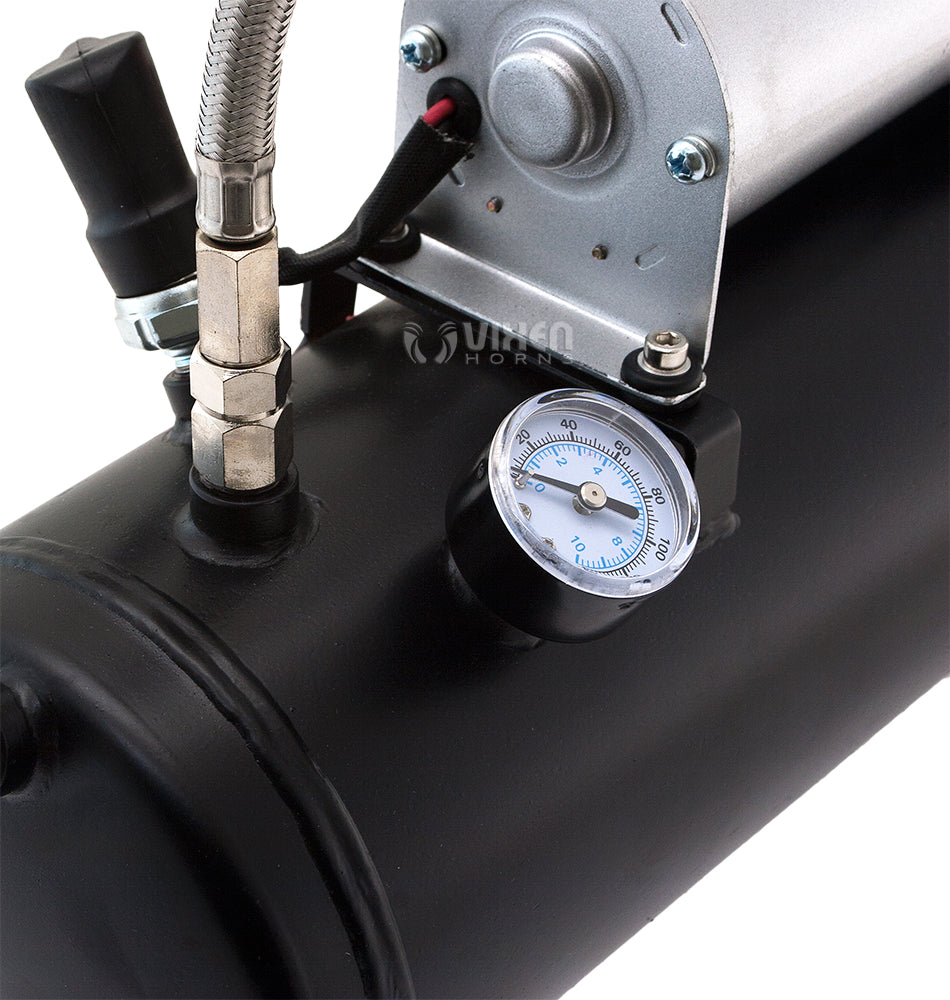 VIXEN HORNS VXO8530/4124C QUAD TRUMPET TRAIN AIR HORN CHROME PLATED WITH 1.5 GALLON TANK AND 150 PSI COMPRESSOR image 7