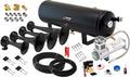 VIXEN HORNS VXO8330/4901B QUAD TRUMPET ABS TRAIN AIR HORN BLACK WITH 3 GALLON TANK AND 200 PSI COMPRESSOR image 0