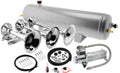 VIXEN HORNS VXO8330APRO/3418C TRIPLE TRUMPET TRAIN AIR HORN CHROME PLATED WITH 3 GALLON ALUMINUM TANK AND 200 PSI COMPRESSOR image 0