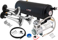 VIXEN HORNS VXO8315/3311C TRIPLE TRUMPET TRAIN AIR HORN CHROME PLATED WITH 1.5 GALLON TANK AND 200 PSI COMPRESSOR image 0