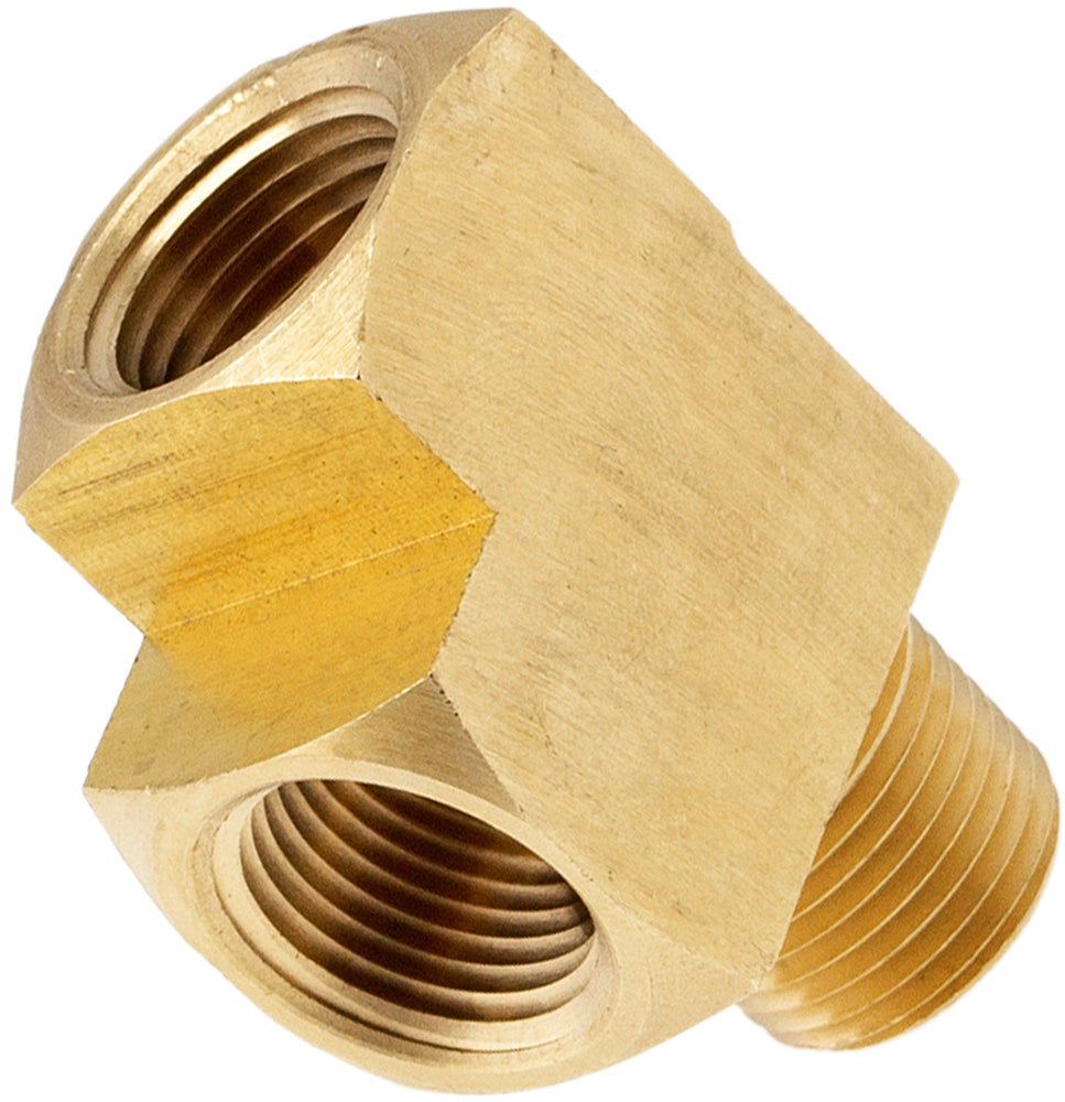 VIXEN HORNS VXA7638 3/8" NPT MALE (1) X 3/8" NPT FEMALE (2) TEE BRASS FITTING image 0
