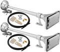 VIXEN HORNS VXH1264X2SEMI TRUCK SINGLE AIR HORN CHROME PLATED (DUAL PACK) image 0