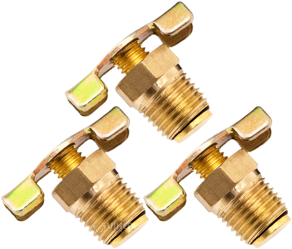 VIXEN HORNS VXA7010-3 1/4″ NPT WING STYLE AIR TANK DRAIN VALVE (3 PACK) image 0
