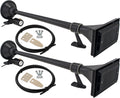 VIXEN HORNS VXH1264BX2 SEMI TRUCK SINGLE AIR HORN BLACK (DUAL PACK) image 0