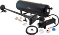 VIXEN HORNS VXO8330B/1167B SINGLE TRUMPET TRAIN AIR HORN BLACK WITH 3 GALLON TANK AND 200 PSI COMPRESSOR image 0