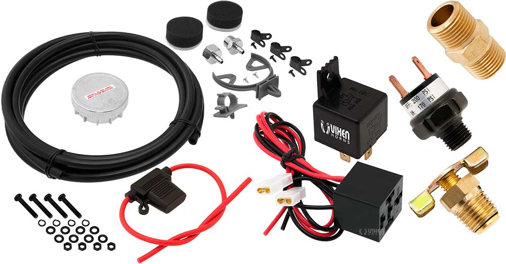 VIXEN AIR VXO4850CF 5 GALLON ALUMINUM AIR TANK WITH 200 PSI AIR COMPRESSOR ONBOARD AIR SYSTEM image 9