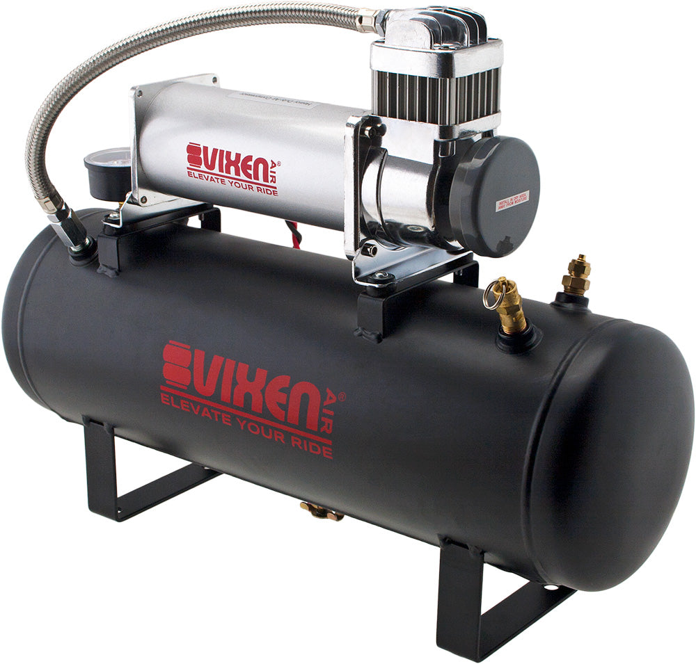 VIXEN AIR VXO8580 2.5 GALLON STEEL AIR TANK WITH 200 PSI AIR COMPRESSOR ONBOARD AIR SYSTEM image 1