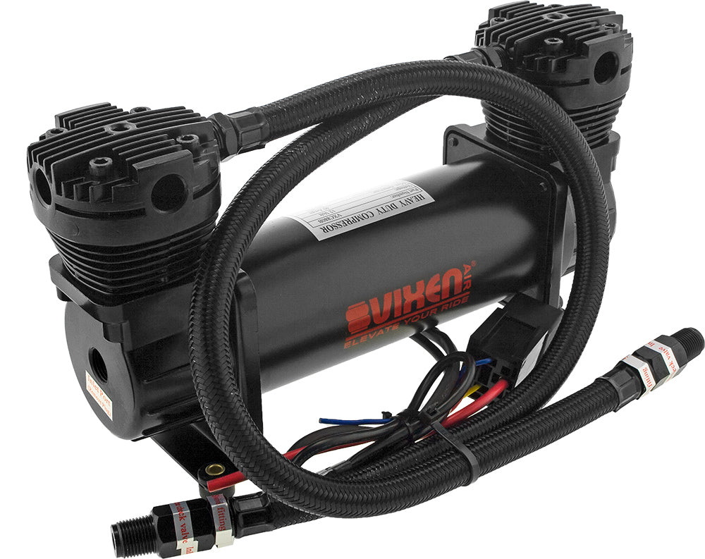 VIXEN AIR VXC880B 300 PSI DUAL CYLINDER VORTEXX AIR COMPRESSOR BLACK image 2