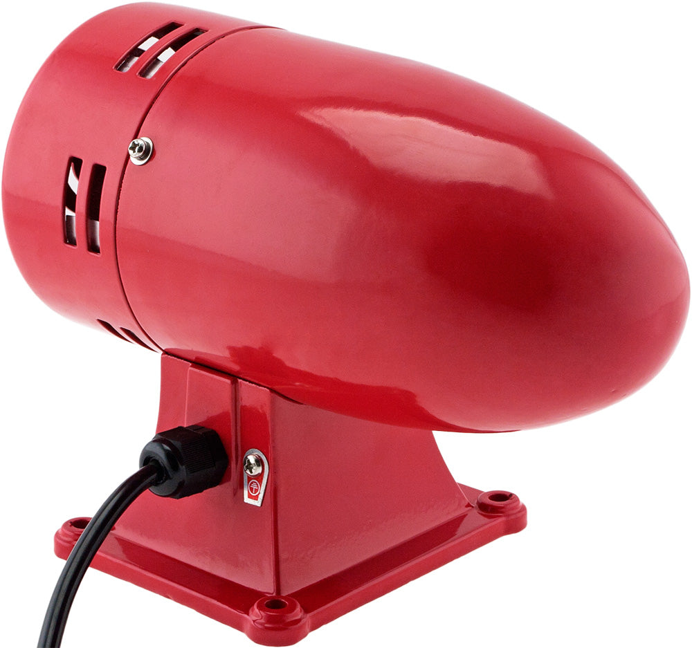 VIXEN HORNS VXS-9075R OLD FASHION MOTOR DRIVEN STAINLESS STEEL SIREN 110V RED image 1