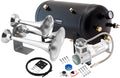 VIXEN HORNS VXO8350/3318C TRIPLE TRUMPET TRAIN AIR HORN CHROME PLATED WITH 5 GALLON TANK AND 200 PSI COMPRESSOR image 0