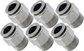 VIXEN AIR VXA7383-6 3/8″ NPT MALE TO PUSH TO CONNECT (PTC) FOR 3/8″ OD HOSE STRAIGHT PNEUMATIC FITTING (6 PACK) image 0