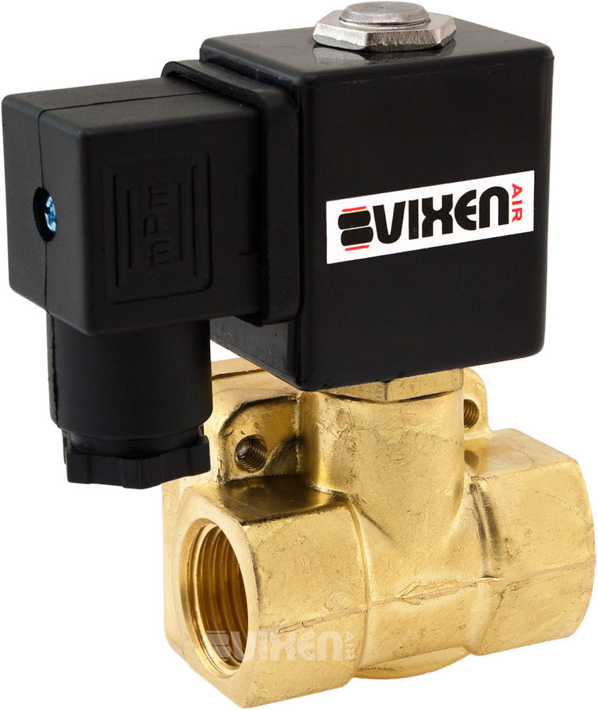 VIXEN AIR VXF4012M 12V 1/2″ NPT HIGH FLOW ELECTRIC AIR VALVE WITH ONE 1/2" FLOW/DUMP CONTROL VALVE image 1