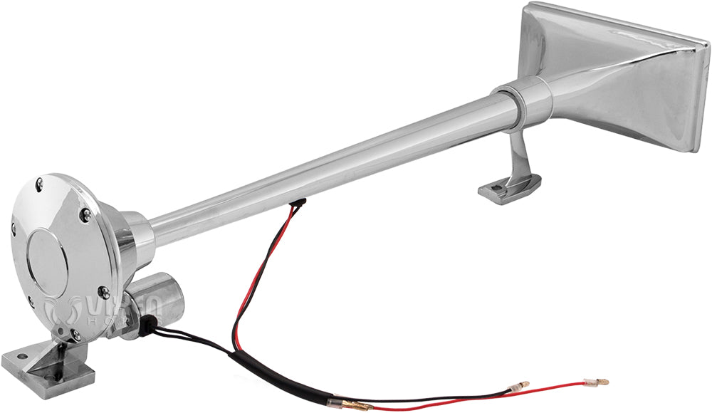 VIXEN HORNS VXO8350/1264Y2 DUAL TRUMPET TRAIN AIR HORN CHROME PLATED WITH 5 GALLON TANK AND 200 PSI COMPRESSOR image 2