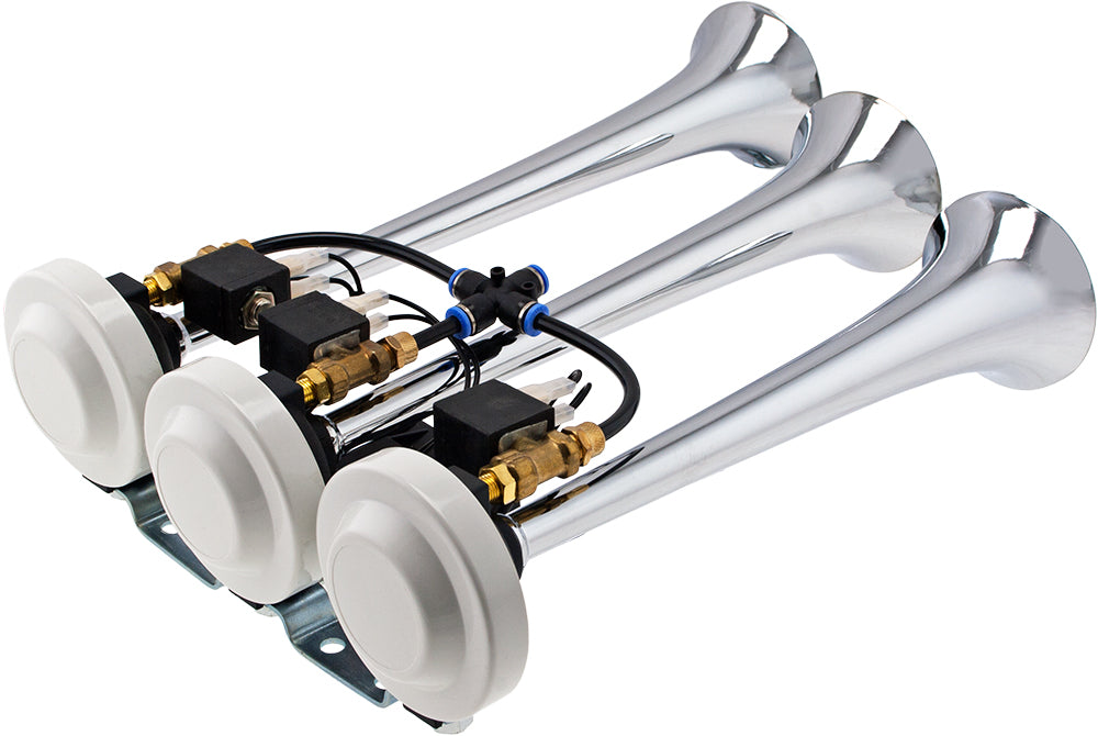 VIXEN HORNS VXH6808C 8-TUNE MUSICAL AIR HORN CHROME PLATED image 2