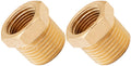 VIXEN HORNS VXA1238-2 1/2" NPT MALE TO 3/8" NPT FEMALE BRASS THREAD REDUCER FITTING (2 PACK) image 0