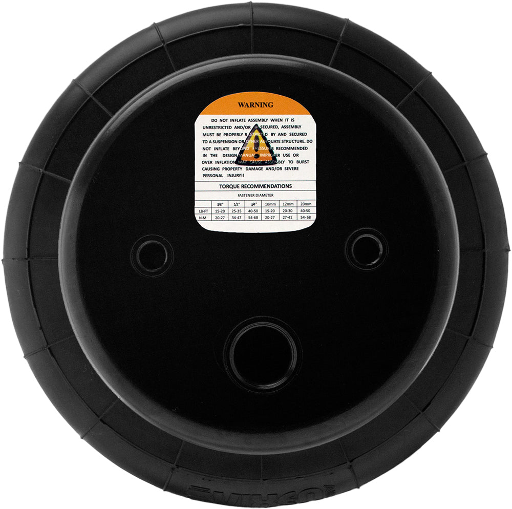 VIXEN AIR VXD26T14S/BB 1/2" NPT SINGLE AIR PORT TRIPLE BELLOW SUSPENSION AIR SPRING/AIR BAGS WITH UNIVERSAL BRACKETS, FITTINGS, SCHRADER VALVES AND 20FT HOSE image 2