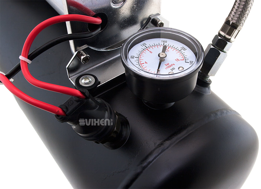 VIXEN AIR VXO8580 2.5 GALLON STEEL AIR TANK WITH 200 PSI AIR COMPRESSOR ONBOARD AIR SYSTEM image 5