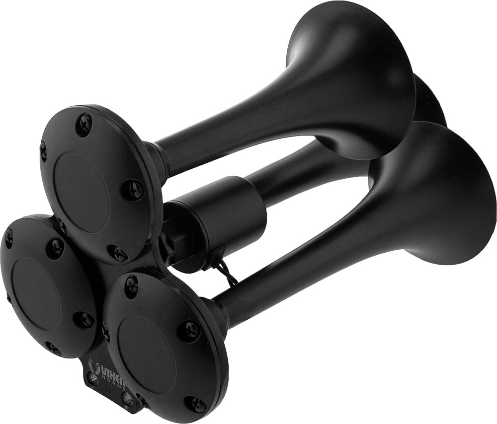 VIXEN HORNS VXH3311B TRIPLE TRUMPET TRAIN AIR HORN BLACK image 2
