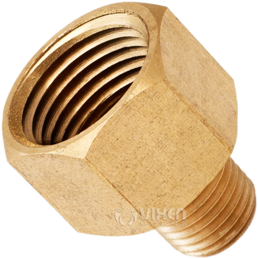 VIXEN HORNS VXA1412-2 1/4" NPT MALE TO 1/2" NPT FEMALE BRASS THREAD EXPANDER FITTING (2 PACK) image 1