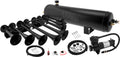 VIXEN HORNS OCTOPOD™ VXO4830AB/8124XB OCTO TRUMPET TRAIN AIR HORN BLACK WITH 3 GALLON ALUMINUM TANK AND 200 PSI COMPRESSOR image 0