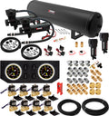 VIXEN AIR VXX3804GB/4852DBF AIR SUSPENSION KIT FOR TRUCK/CAR BAG/AIR RIDE/SPRING. ON BOARD SYSTEM, DUAL 200PSI COMPRESSOR, 5 GALLON TANK image 0