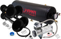VIXEN HORNS VXO8325/4114B QUAD TRUMPET TRAIN AIR HORN BLACK WITH 2.5 GALLON TANK AND 200 PSI COMPRESSOR image 0