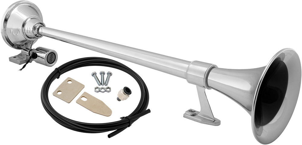 VIXEN HORNS VXH1164 SEMI TRUCK SINGLE AIR HORN CHROME PLATED image 0