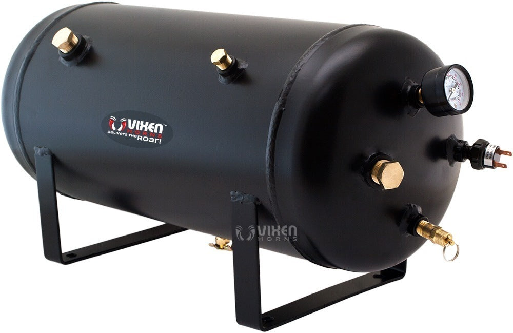 VIXEN HORNS VXO8350/3318C TRIPLE TRUMPET TRAIN AIR HORN CHROME PLATED WITH 5 GALLON TANK AND 200 PSI COMPRESSOR image 6