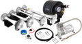 VIXEN HORNS VXO8705/4124C QUAD TRUMPET TRAIN AIR HORN CHROME PLATED WITH 0.5 GALLON TANK AND 150 PSI COMPRESSOR image 0