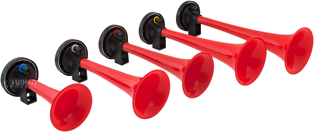 VIXEN HORNS VXH6801R DIXIE MUSICAL AIR HORN RED image 1