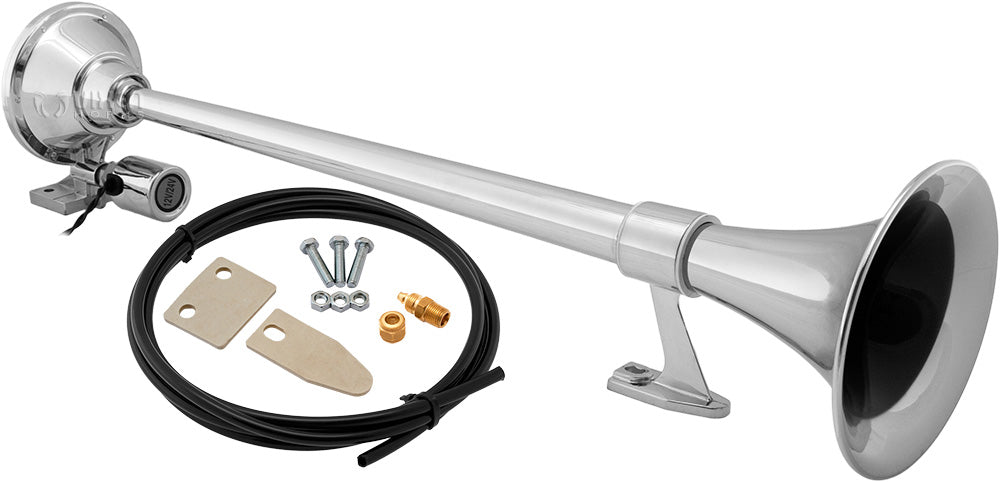 VIXEN HORNS VXH1164 SEMI TRUCK SINGLE AIR HORN CHROME PLATED