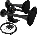 VIXEN HORNS VXH3318B/P TRIPLE TRUMPET TRAIN AIR HORN WITH COVERS BLACK