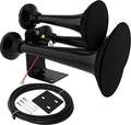 VIXEN HORNS VXH3318XB/P TRIPLE TRUMPET TRAIN AIR HORN WITH COVERS BLACK