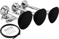 VIXEN HORNS VXH3418C/P TRIPLE TRUMPET TRAIN AIR HORN WITH COVERS CHROME PLATED