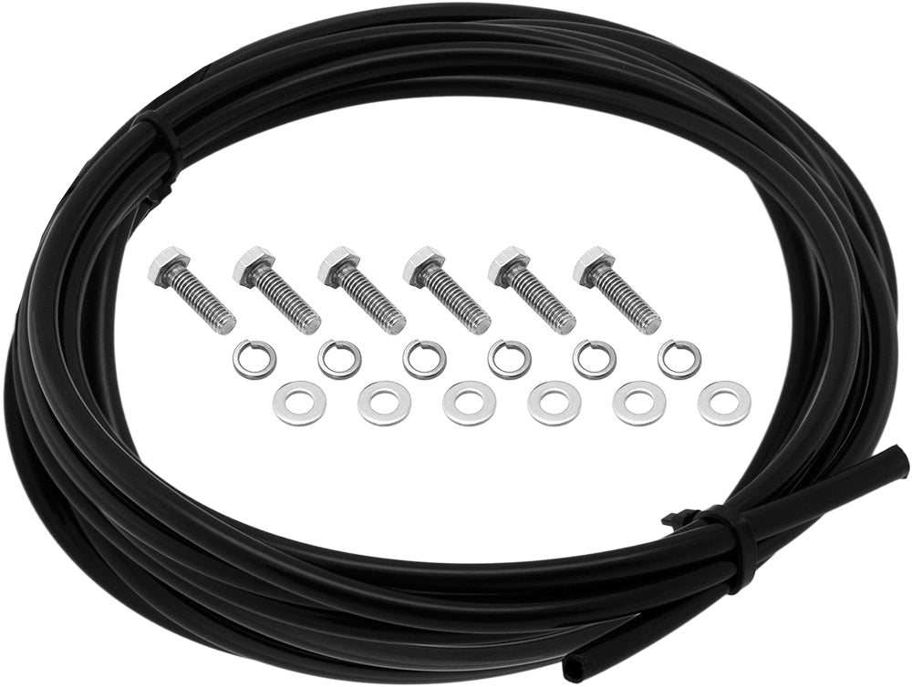 VIXEN AIR VXD2514SS/BB 1/2" NPT SINGLE AIR PORT SUSPENSION AIR SPRING/AIR BAGS WITH INTERNAL BUMP STOP, UNIVERSAL BRACKETS, FITTINGS, SCHRADER VALVES AND 20FT HOSE image 9