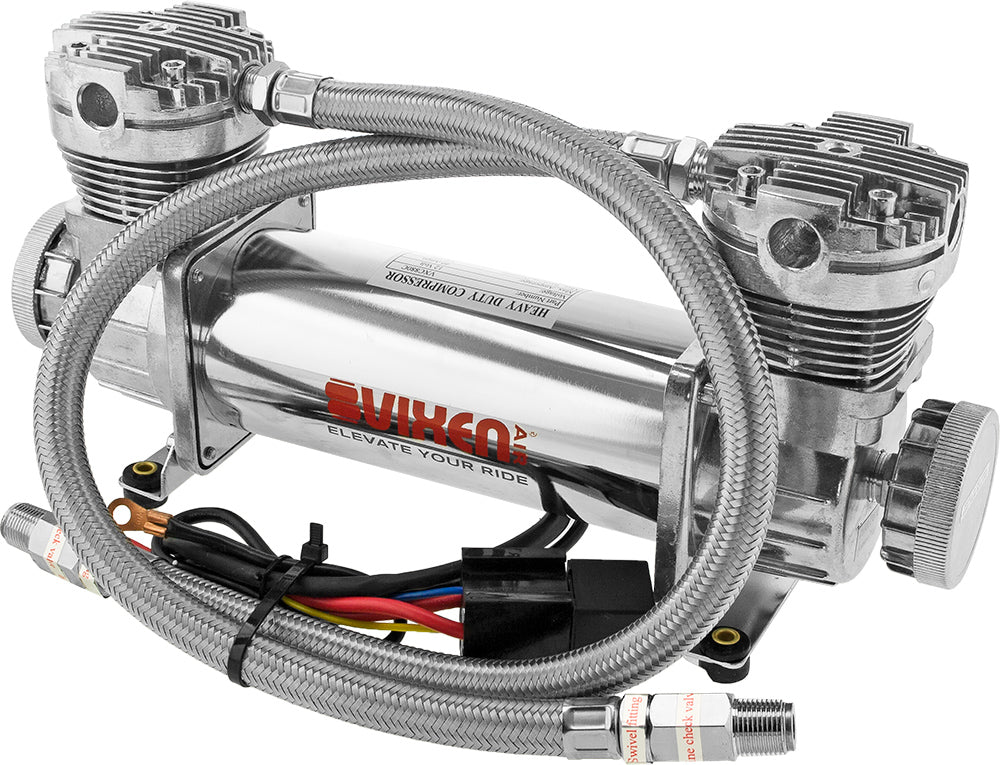 VIXEN AIR VXO8863DC 6 GALLON STEEL AIR TANK WITH DUAL CYLINDER 300 PSI AIR COMPRESSOR ONBOARD AIR SYSTEM image 2