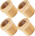 VIXEN HORNS VXA3814-4 3/8" NPT MALE TO 1/4" NPT FEMALE BRASS THREAD REDUCER FITTING (4 PACK) image 0
