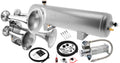 VIXEN HORNS VXO8330APRO/4318C QUAD TRUMPET TRAIN AIR HORN CHROME PLATED WITH 3 GALLON ALUMINUM TANK AND 200 PSI COMPRESSOR image 0