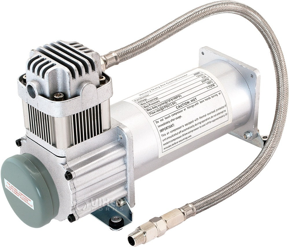 VIXEN HORNS VXO8350/4114C QUAD TRUMPET TRAIN AIR HORN CHROME PLATED WITH 5 GALLON TANK AND 200 PSI COMPRESSOR image 4