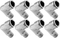 VIXEN AIR VXA2421-8 1/4" NPT MALE TO PUSH TO CONNECT (PTC) FOR 1/2" OD HOSE SWIVEL ELBOW (8 PACK) image 0