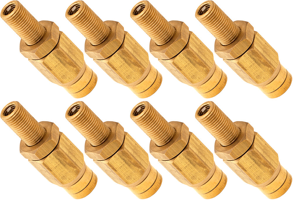 VIXEN AIR VXA1014-8 INFLATION SCHRADER VALVE WITH PUSH TO CONNECT FOR 1/4" OD AIR LINE (8 PACK) image 0