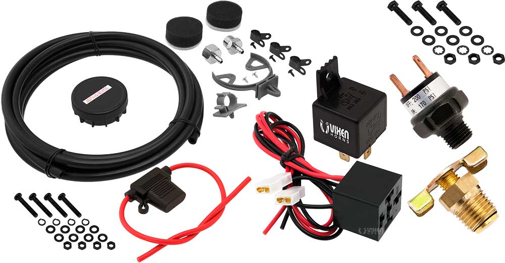 VIXEN AIR VXO4840B 4 GALLON STEEL PANCAKE AIR TANK WITH 200 PSI AIR COMPRESSOR ONBOARD AIR SYSTEM image 7