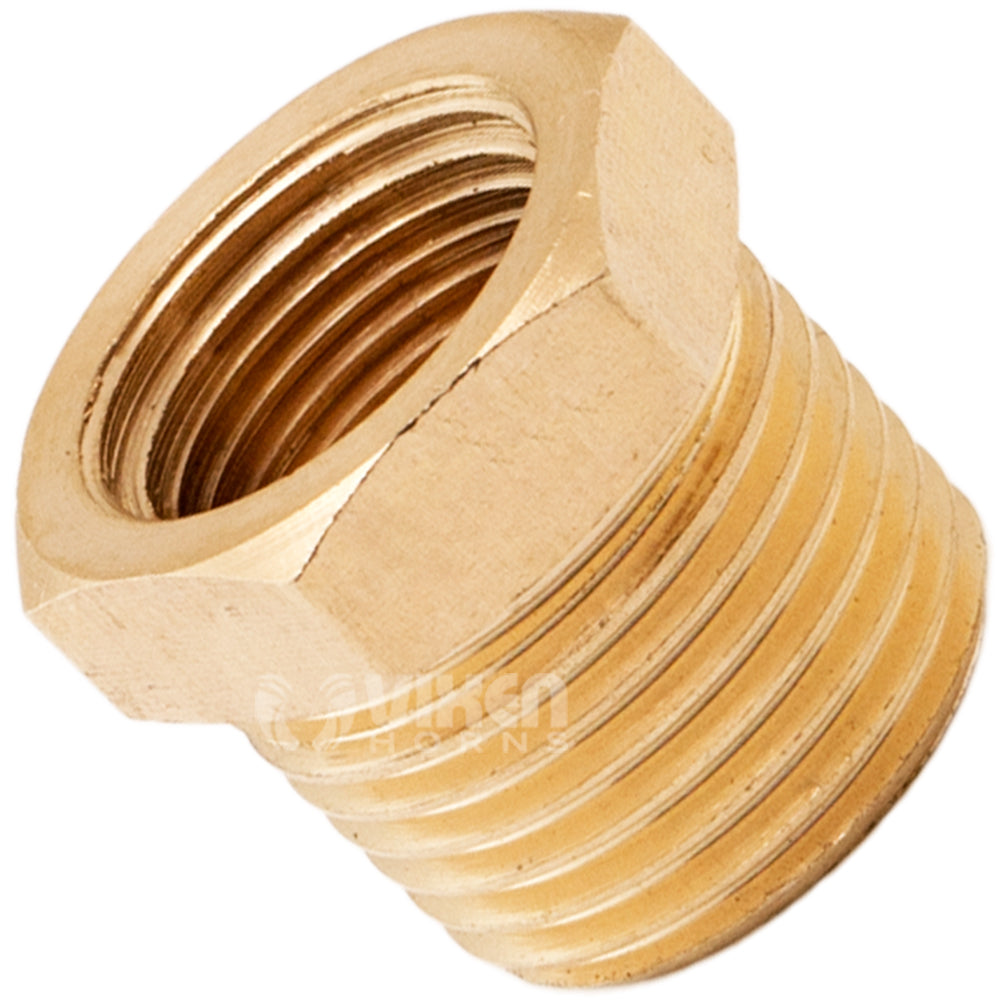VIXEN HORNS VXA1238-8 1/2" NPT MALE TO 3/8" NPT FEMALE BRASS THREAD REDUCER FITTING (8 PACK) image 1