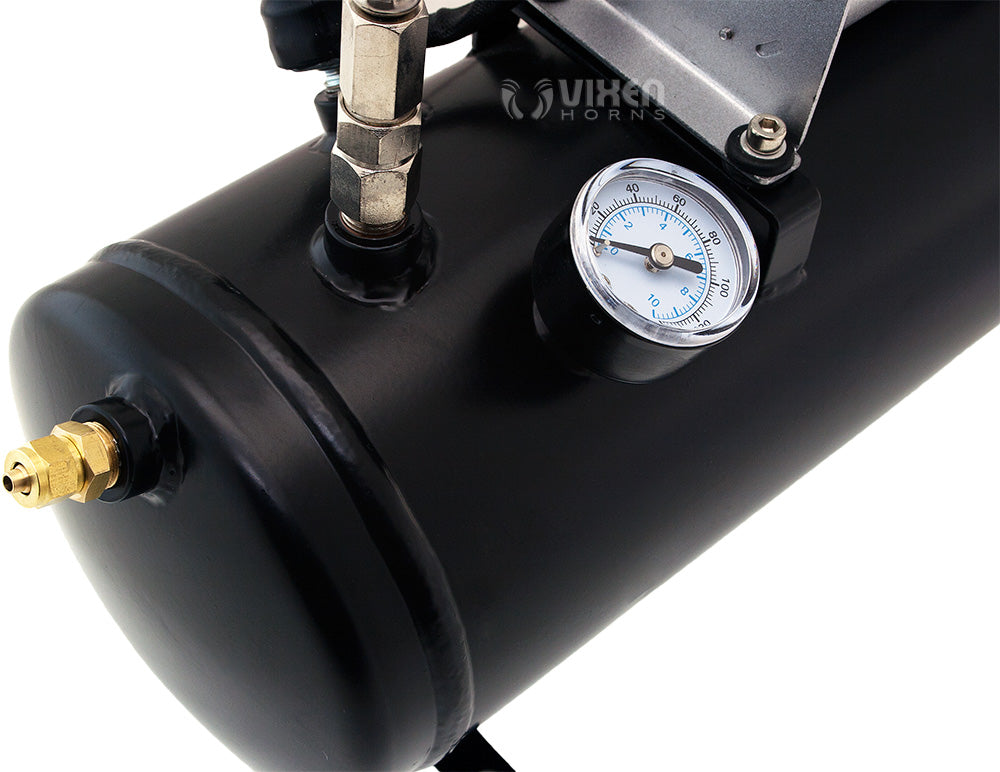 VIXEN HORNS VXO8530 1.5 GALLON AIR TANK WITH 150 PSI AIR COMPRESSOR (INTEGRATED) ONBOARD AIR SYSTEM image 4