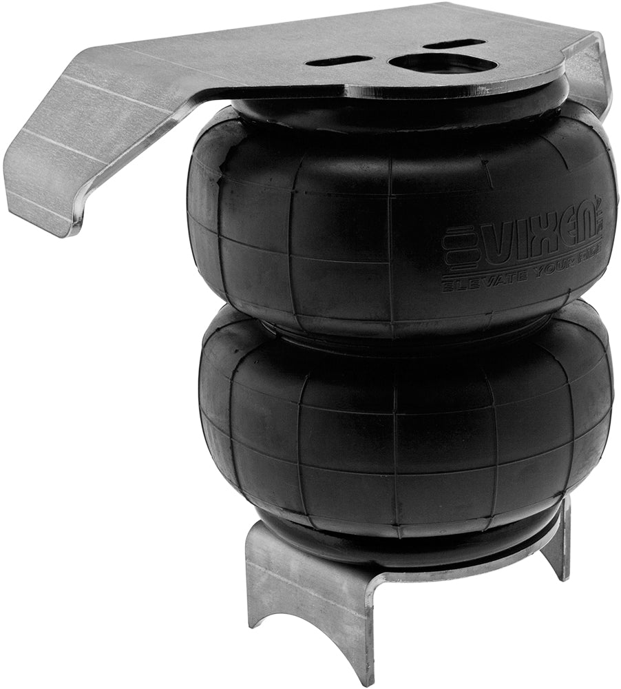 VIXEN AIR VXD2600DP/BB 1/2" NPT SINGLE AIR PORT SUSPENSION AIR SPRING/AIR BAG WITH UNIVERSAL BRACKETS DUAL PACK image 1
