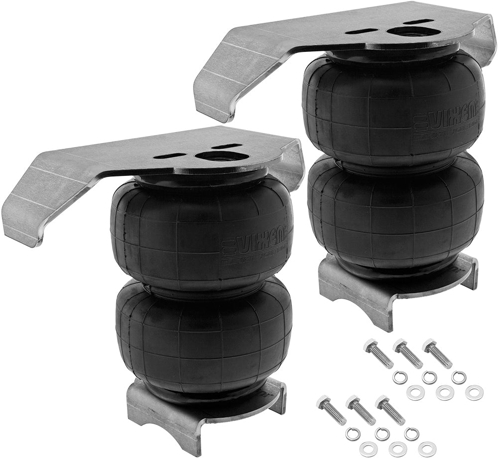 VIXEN AIR VXD2500SDP/BB 1/2" NPT SINGLE AIR PORT SUSPENSION AIR SPRING/AIR BAG WITH INTERNAL BUMP STOP AND UNIVERSAL BRACKETS (DUAL PACK) image 0