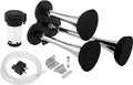 VIXEN HORNS VXH2411C/P TRIPLE TRUMPET TRAIN AIR HORN KIT WITH COVERS CHROME COLOR image 0