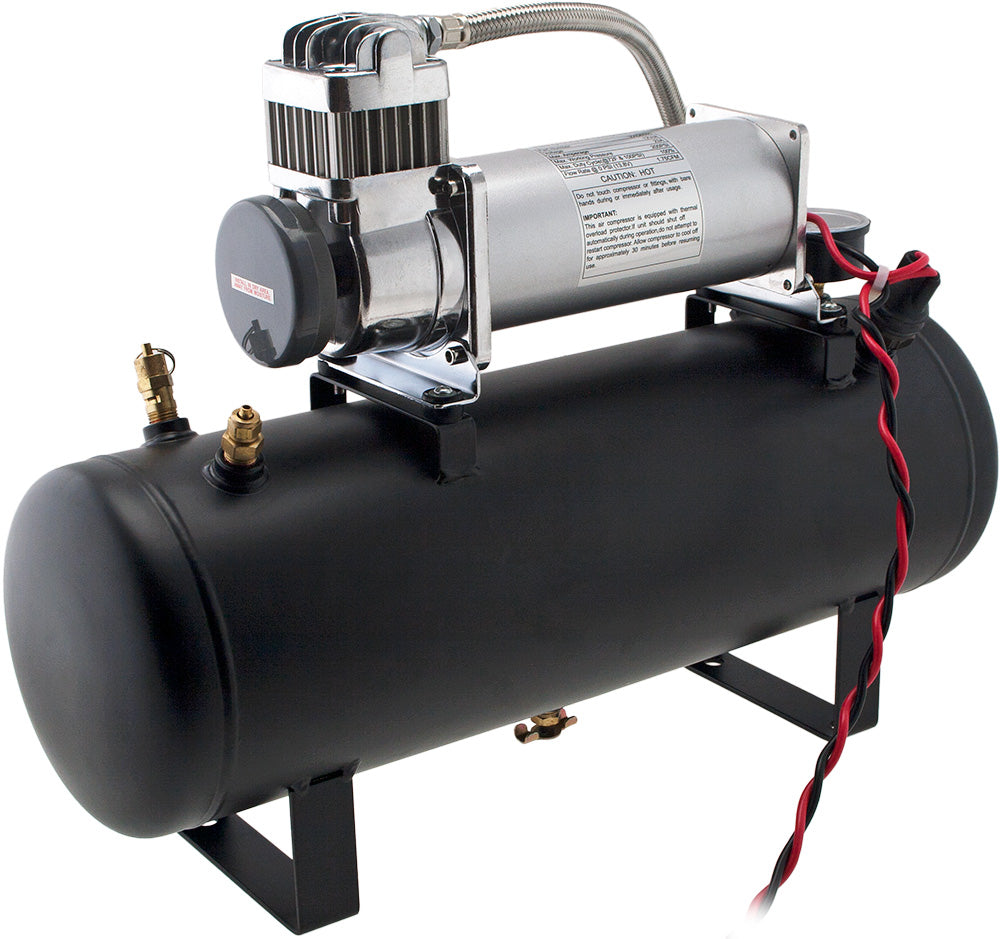VIXEN HORNS VXPRO8824B QUAD TRUMPET TRAIN AIR HORN BLACK WITH 2.5 GALLON TANK AND 200 PSI COMPRESSOR image 5