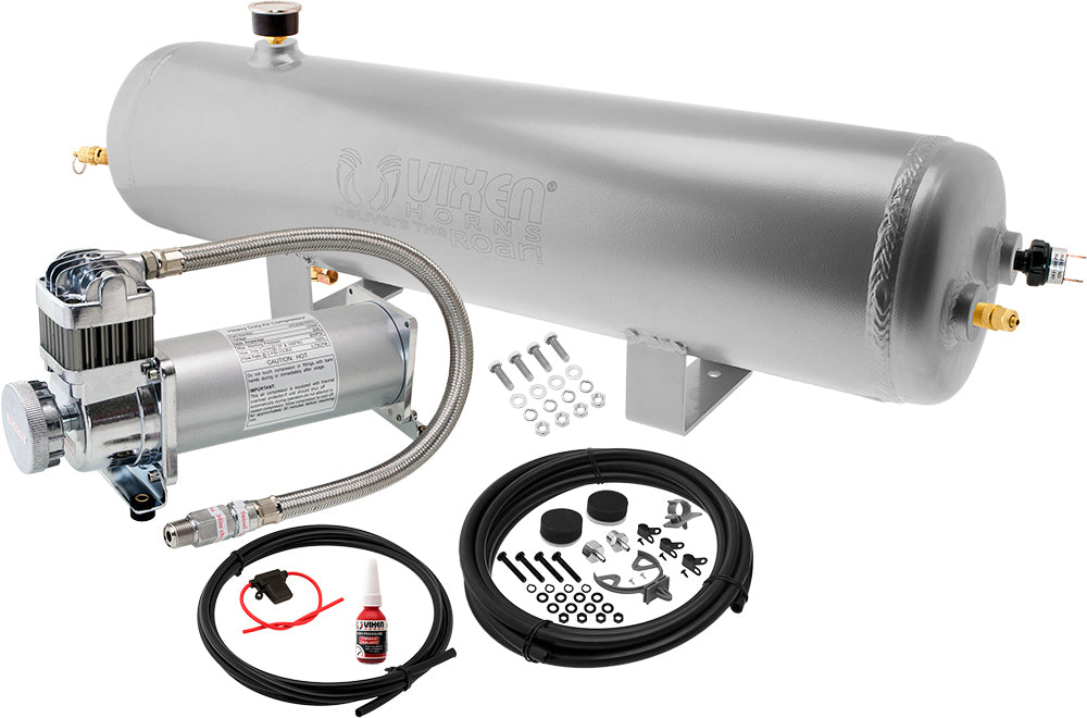 VIXEN HORNS VXO8330APRO 3 GALLON ALUMINUM AIR TANK WITH 200 PSI AIR COMPRESSOR ONBOARD AIR SYSTEM image 0