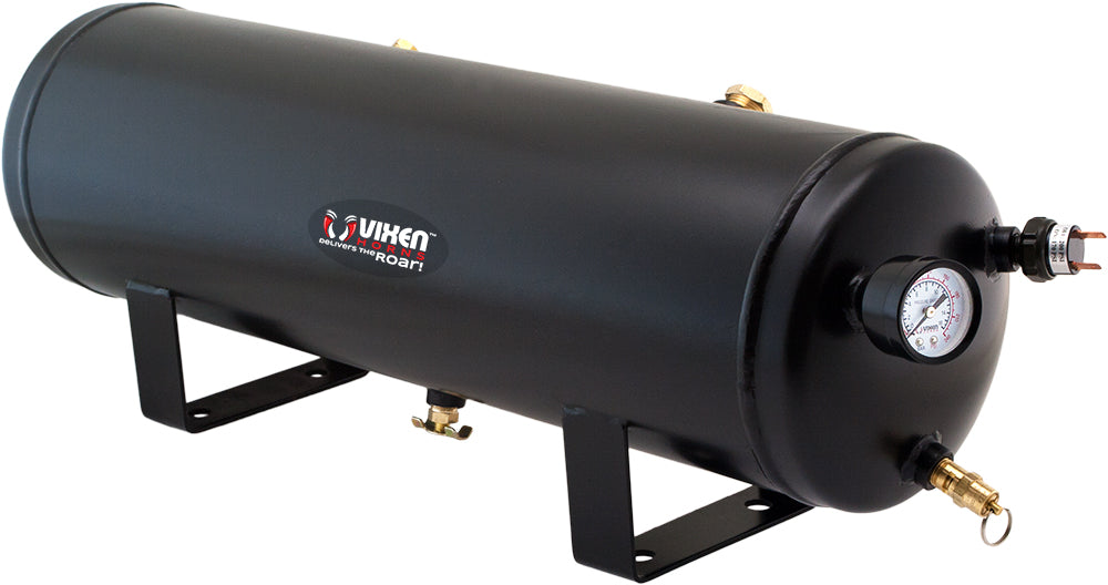 VIXEN HORNS VXO8330B/3114B TRIPLE TRUMPET TRAIN AIR HORN BLACK WITH 3 GALLON TANK AND 200 PSI COMPRESSOR image 7